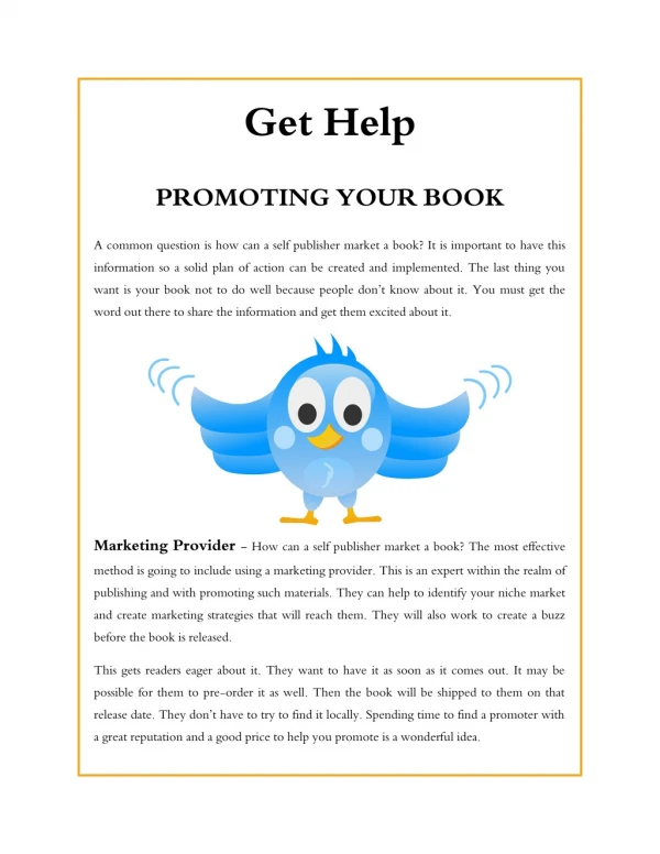 Get Help Promoting your Book