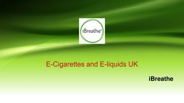 e-cigarettes and e-liquids UK