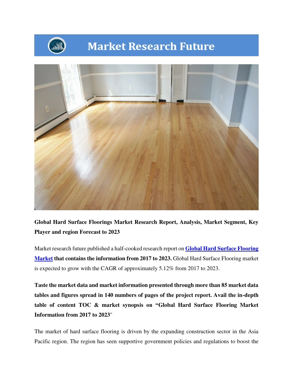 global hard surface floorings market research