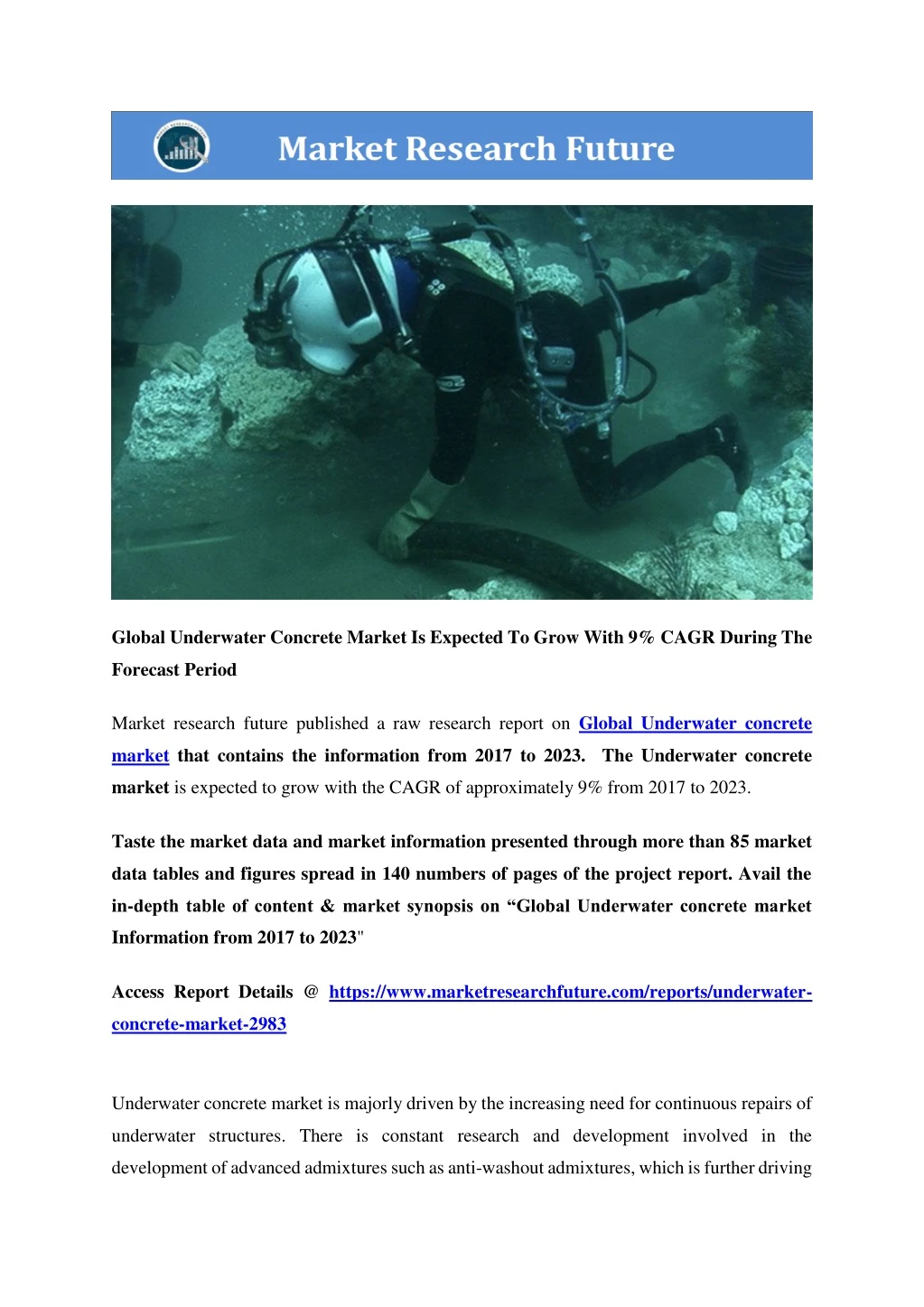global underwater concrete market is expected