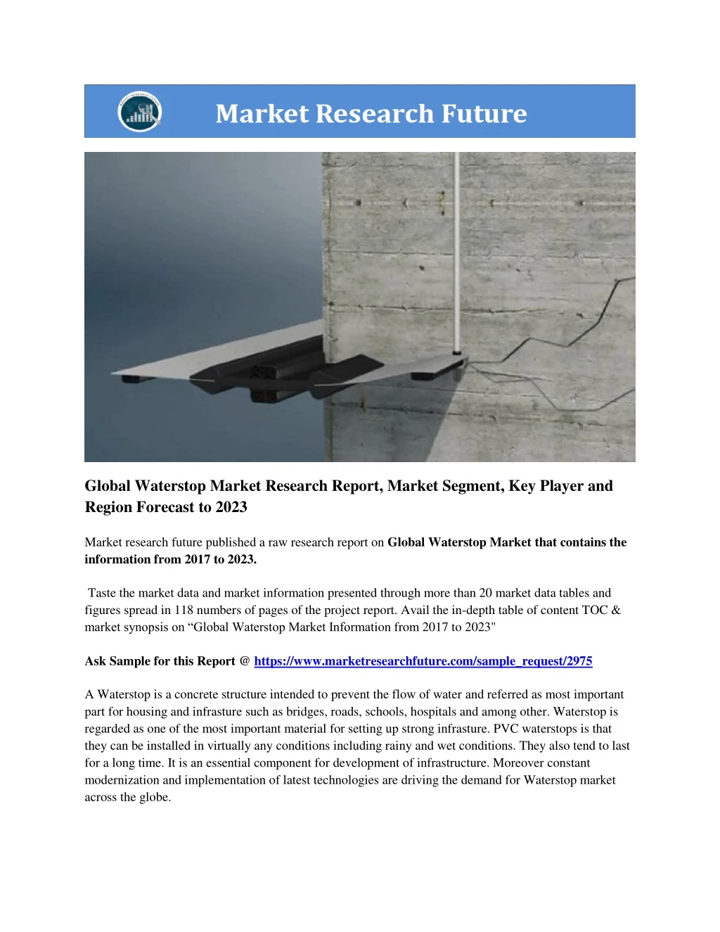 global waterstop market research report market