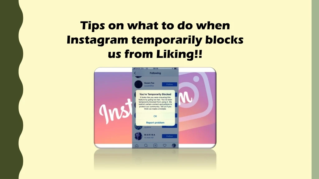 tips on what to do when instagram temporarily