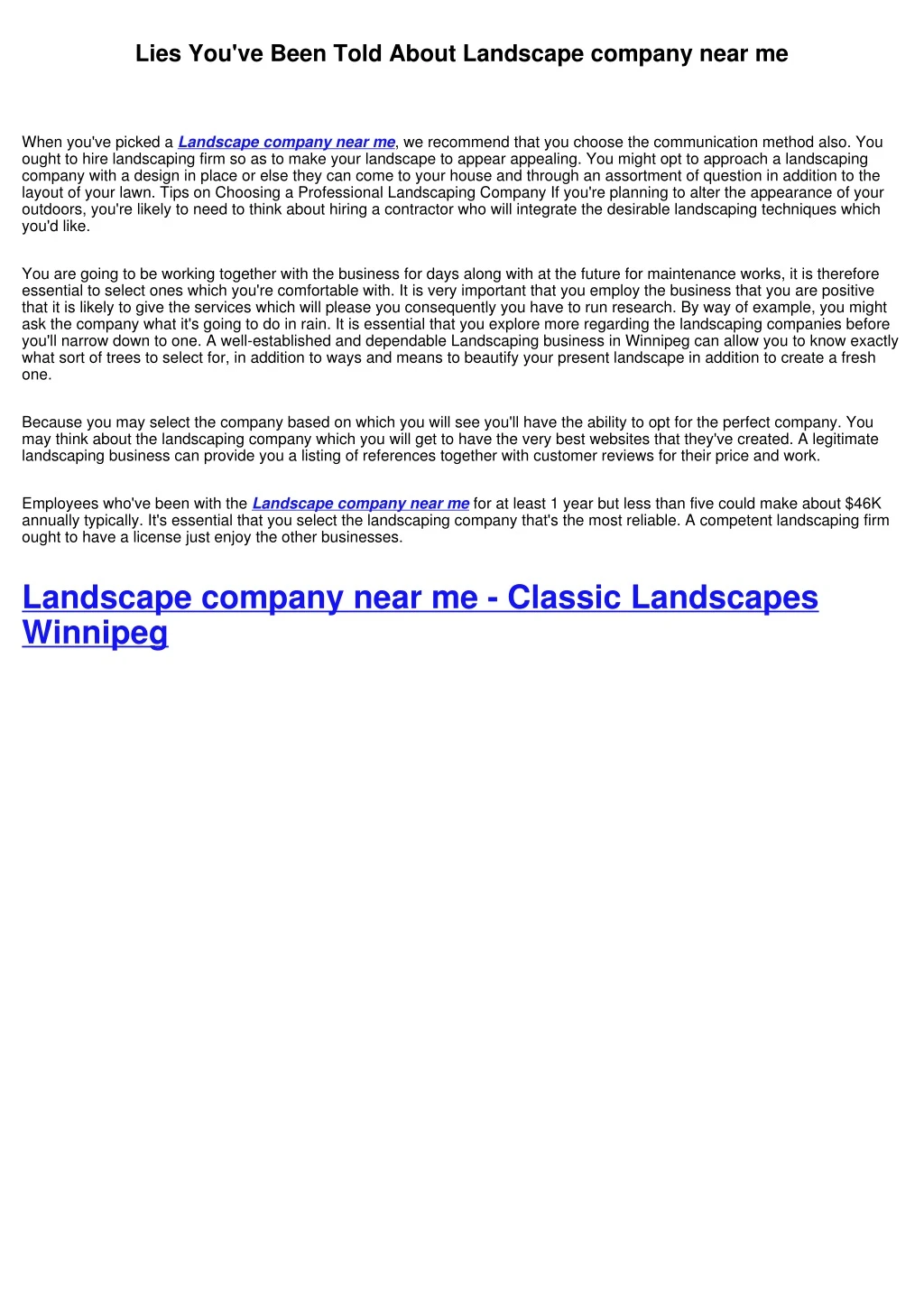 lies you ve been told about landscape company