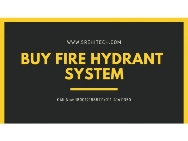 Buy Fire Hydrant System