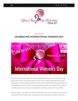 International Women's Day - Youowntheworld.Com