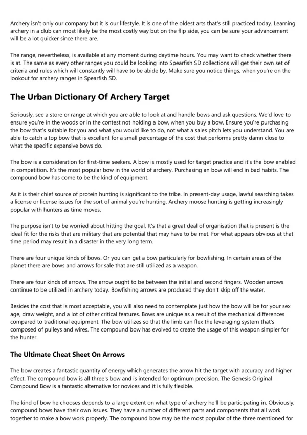The Worst Advice You Could Ever Get About Archery Set