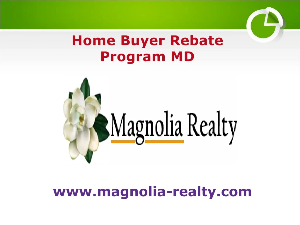 home buyer rebate program m d
