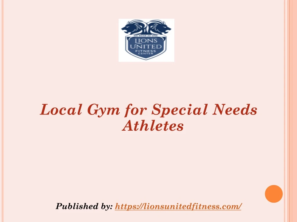 local gym for special needs athletes published