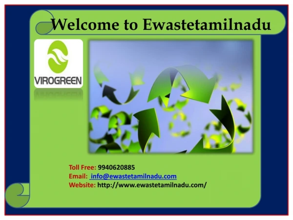 E-Waste Recycling Centers Tamil Nadu
