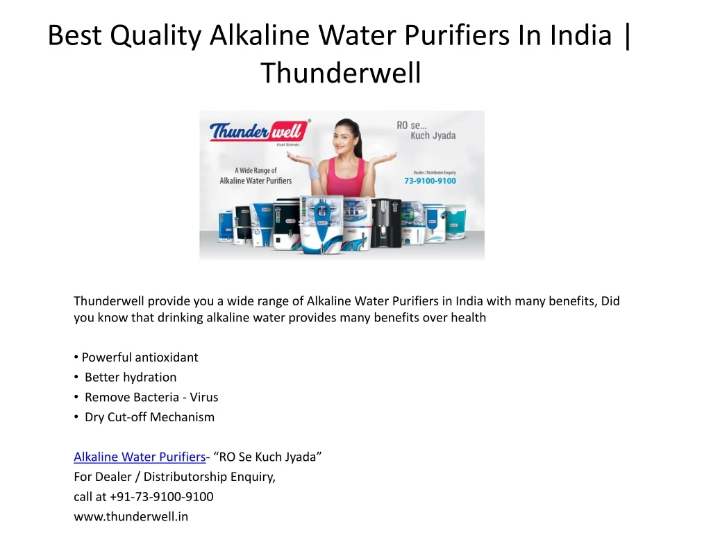 best quality alkaline water purifiers in india