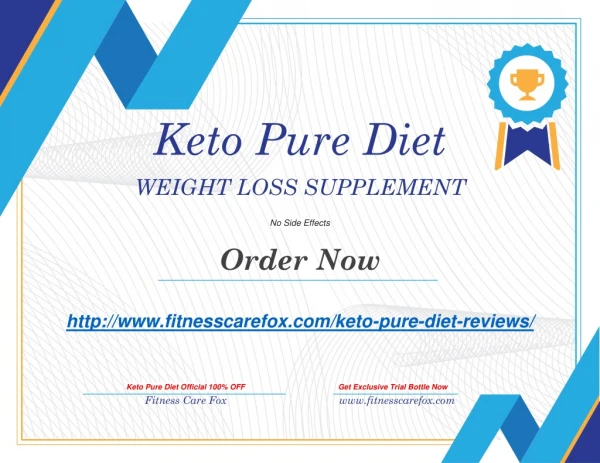Keto Pure Diet Pills Weight Loss Supplement Review