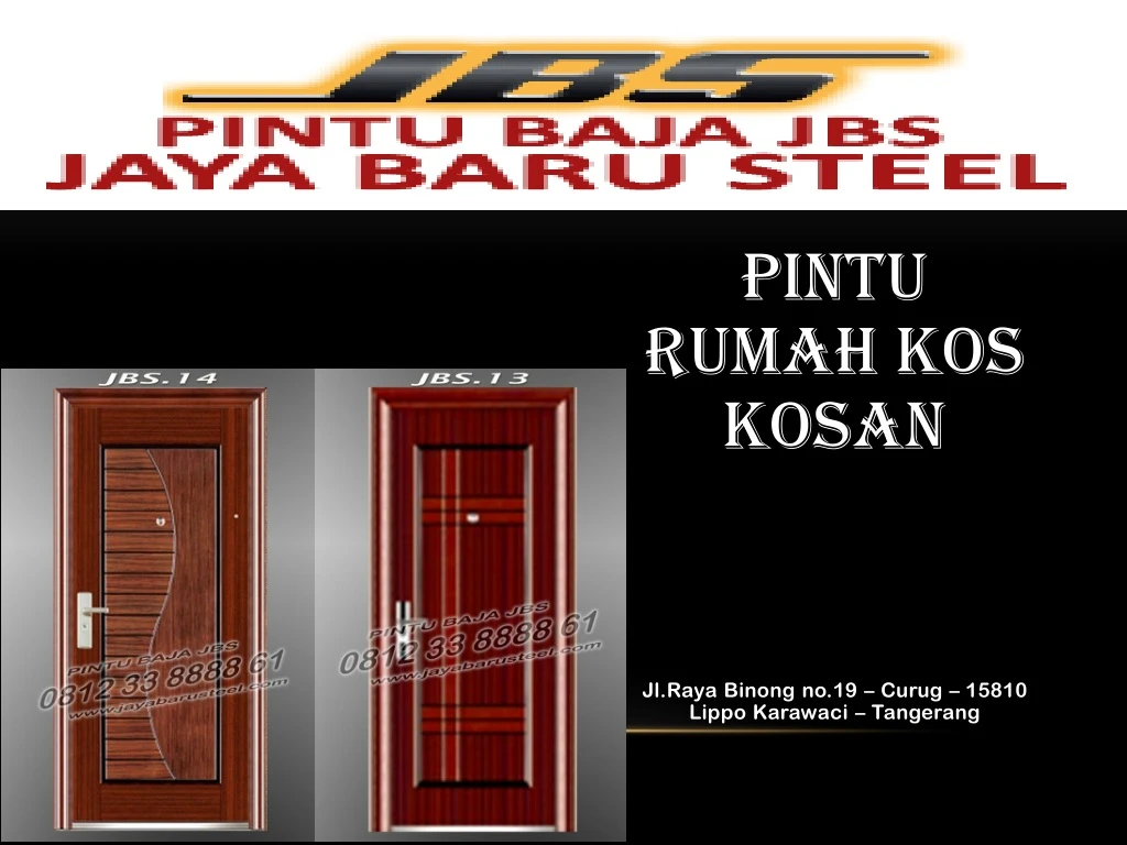 pintu rumah kos kosan