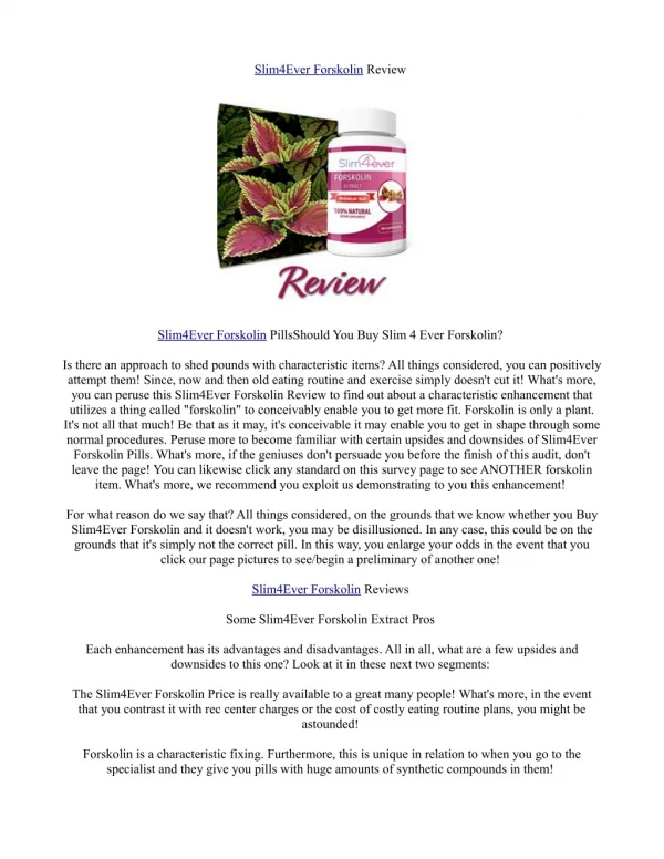 Slim4ever Forskolin