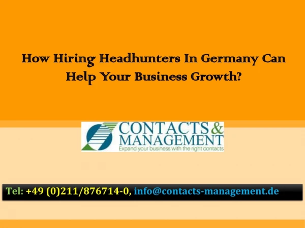 How Hiring Headhunters In Germany Can Help Your Business Growth?