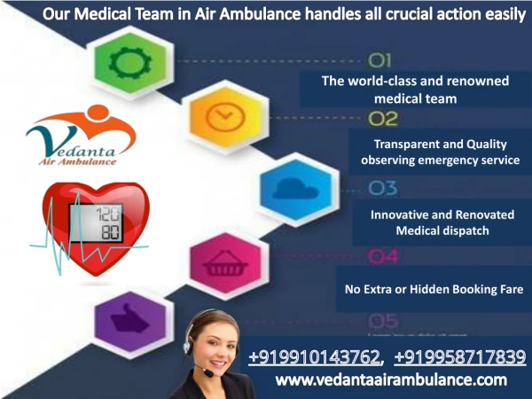 Courteous Vedanta Air Ambulance Service in Ranchi with Supportive Faculty