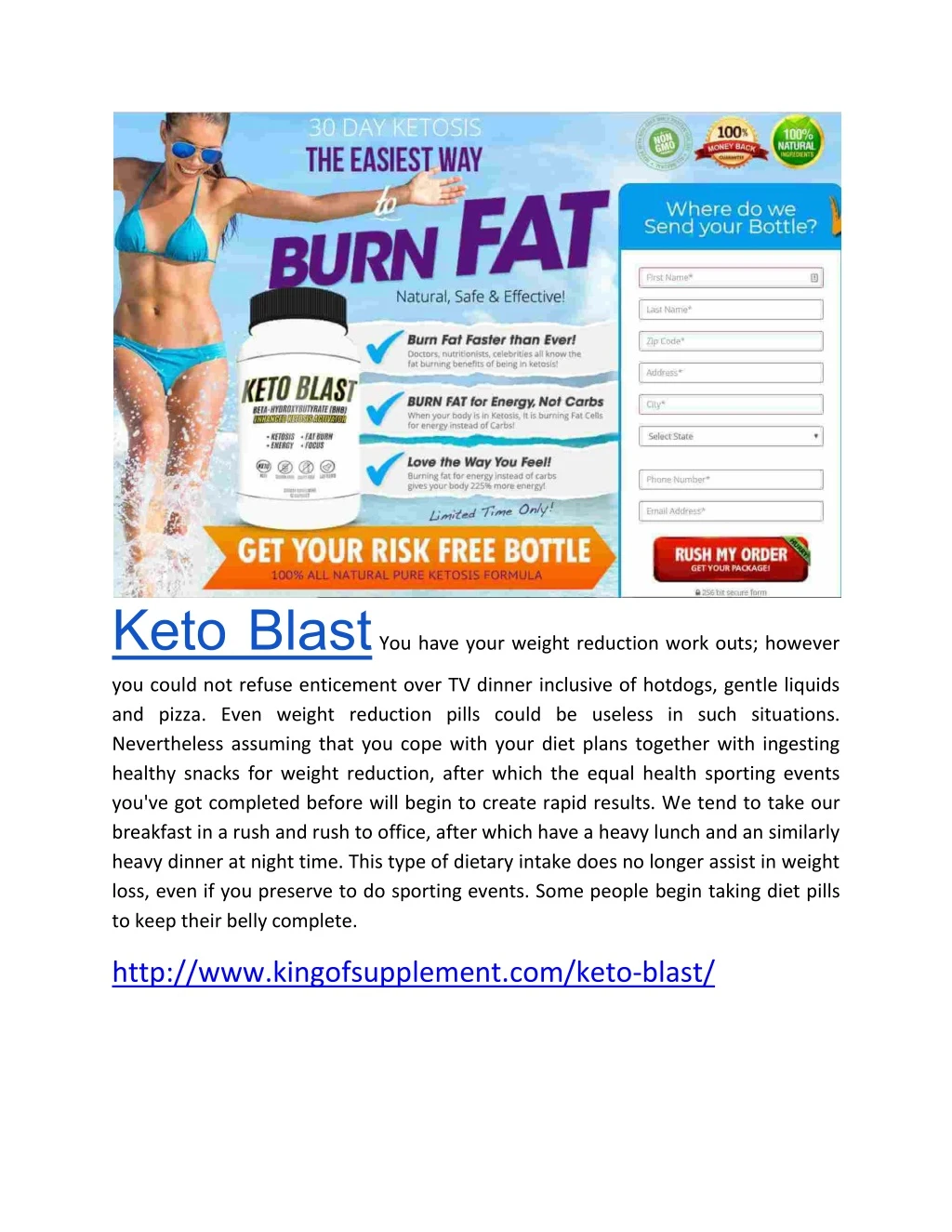 keto blast you have your weight reduction work