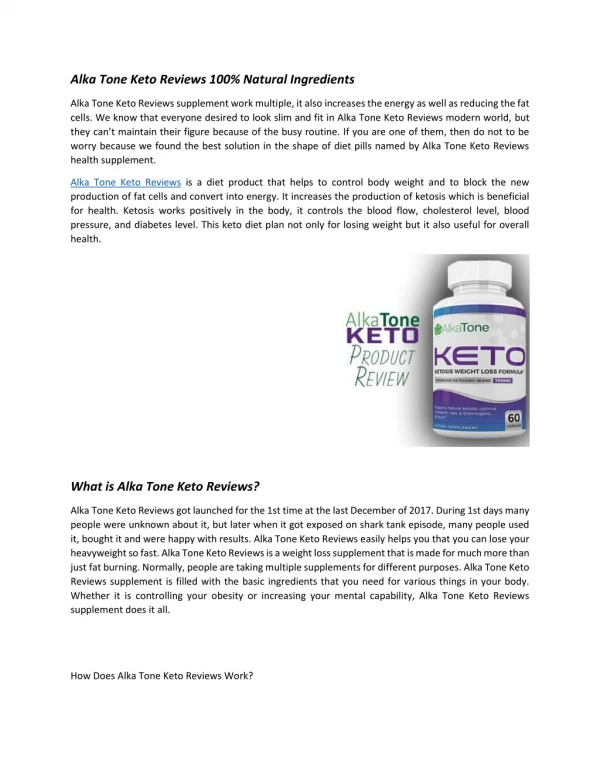 Alka Tone Keto Reviews