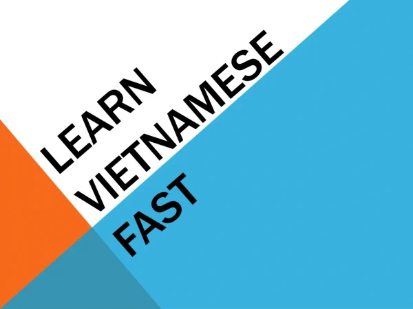 Learn Vietnamese Fast