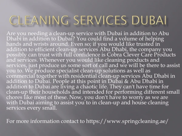 cleaning companies dubai