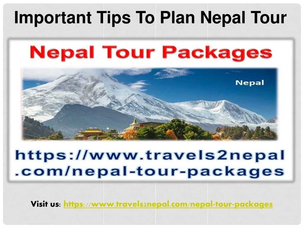 important tips to plan nepal tour