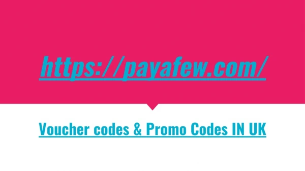 Voucher codes & Promo Codes IN UK