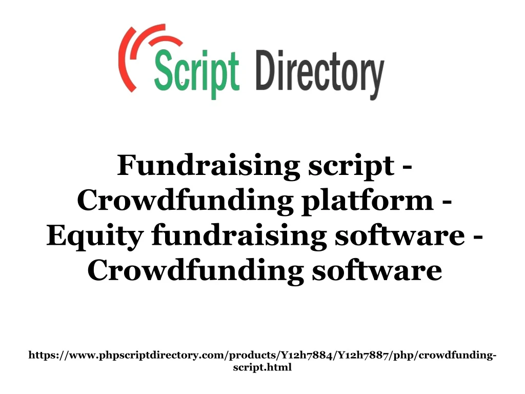 fundraising script crowdfunding platform equity fundraising software crowdfunding software