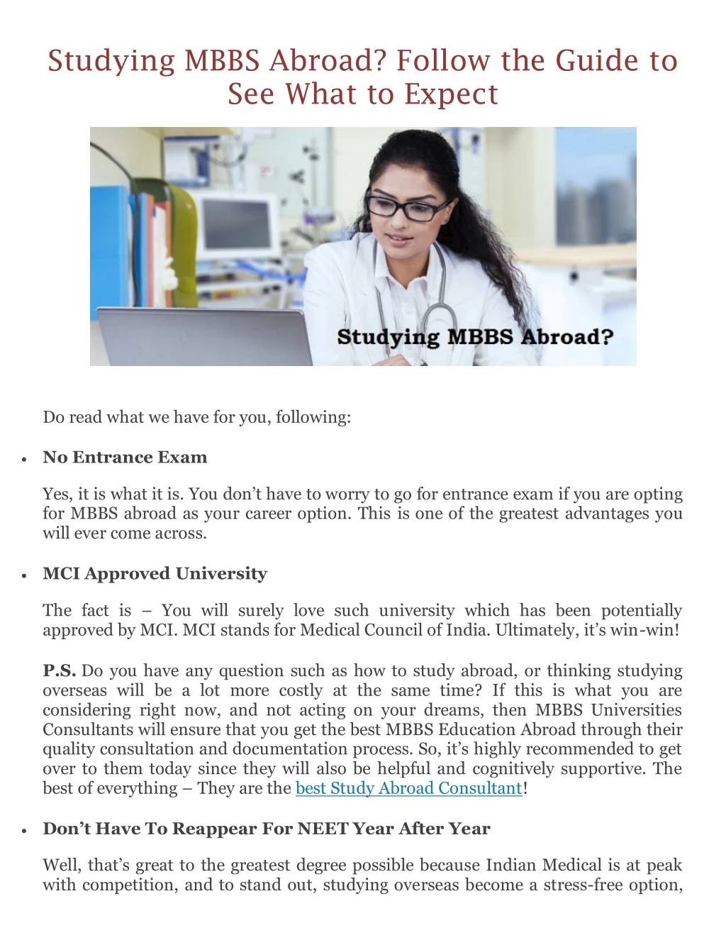 studying mbbs abroad follow the guide to see what