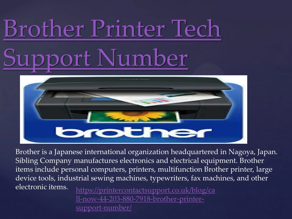 brother printer tech support number