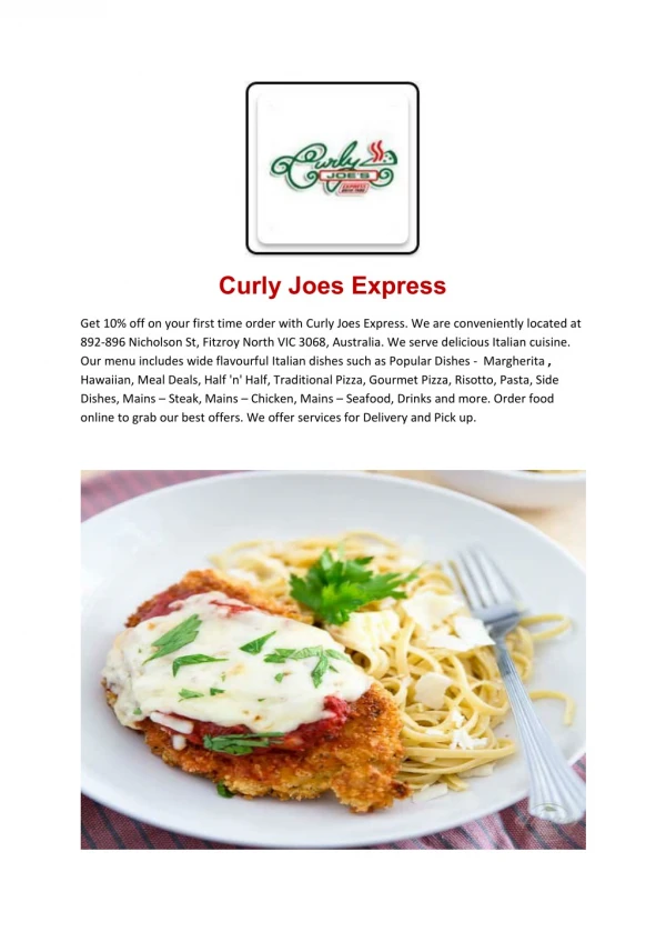 Curly Joes Express-Fitzroy North - Order Food Online