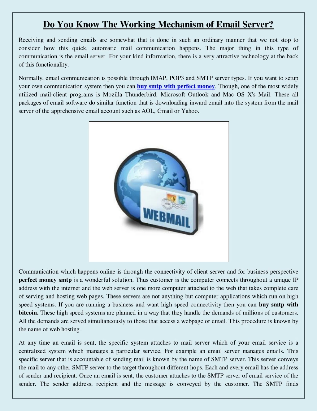 do you know the working mechanism of email server