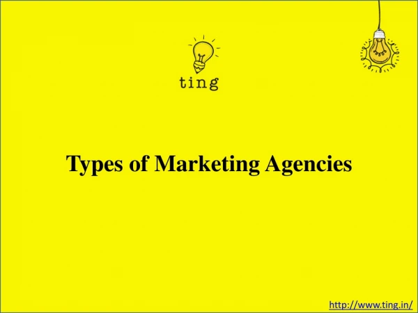 Types of Marketing Agencies