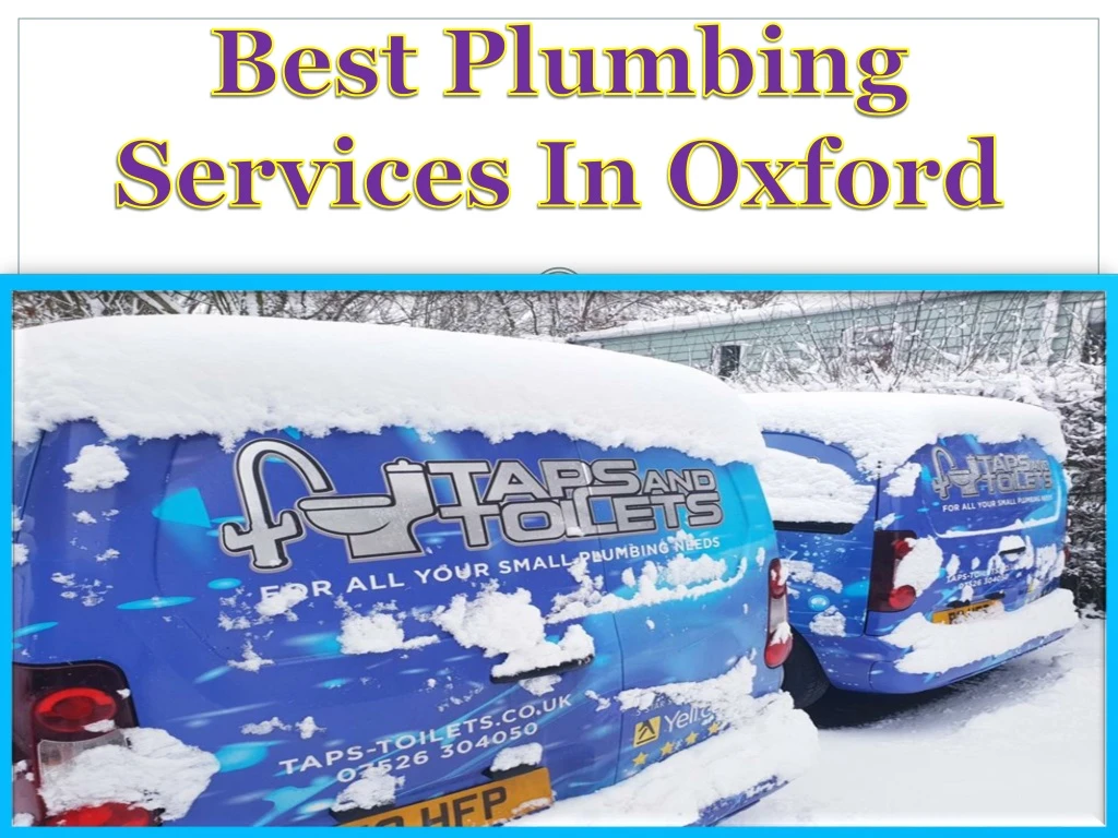 best plumbing services in oxford