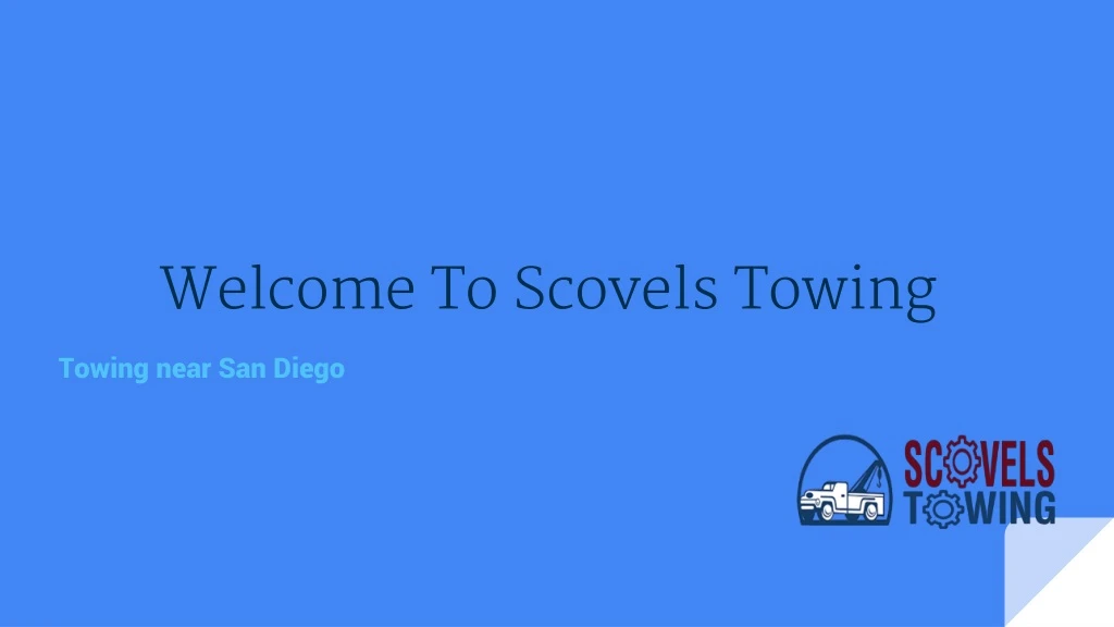 welcome to scovels towing