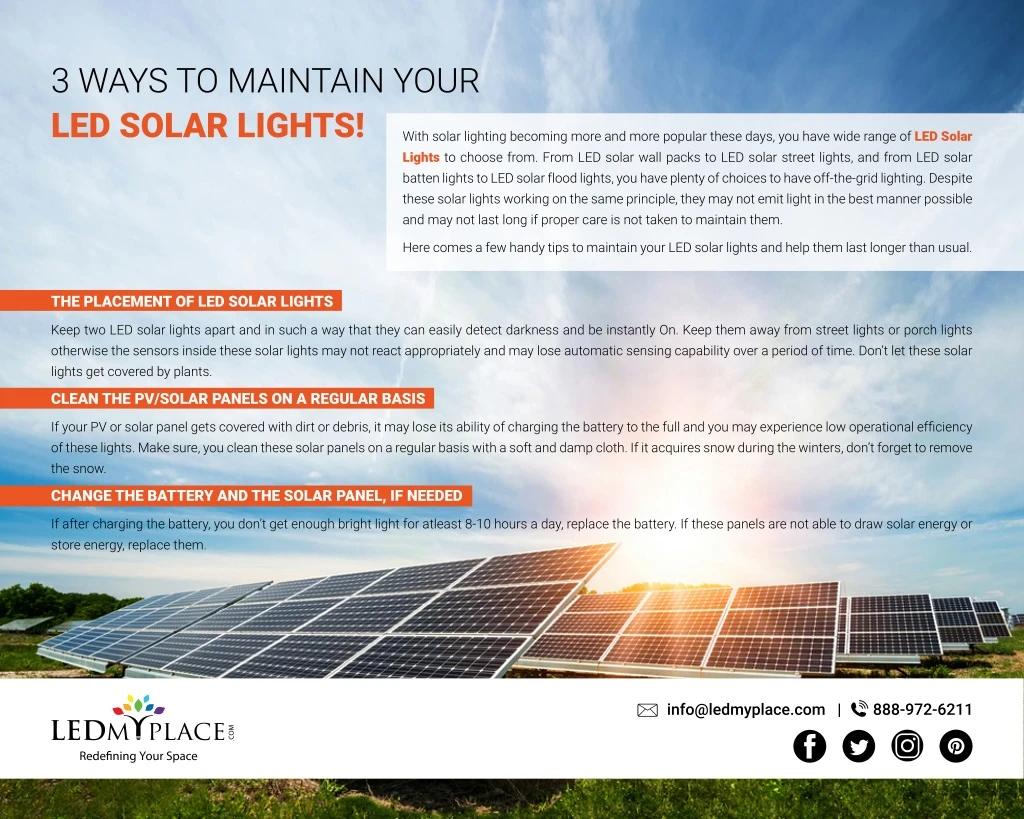 3 ways to maintain your led solar lights