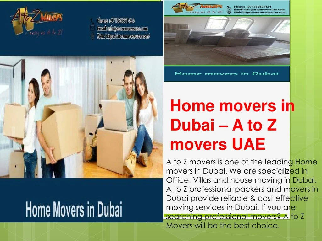 home movers in dubai a to z movers uae