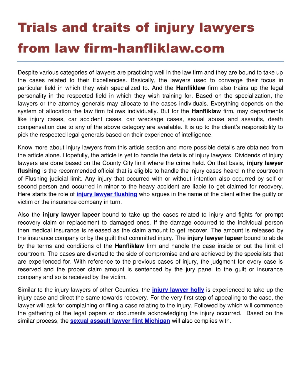 trials and traits of injury lawyers from law firm