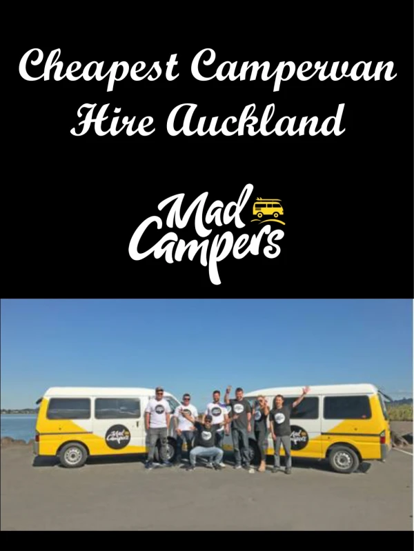 Cheapest Campervan Hire Auckland