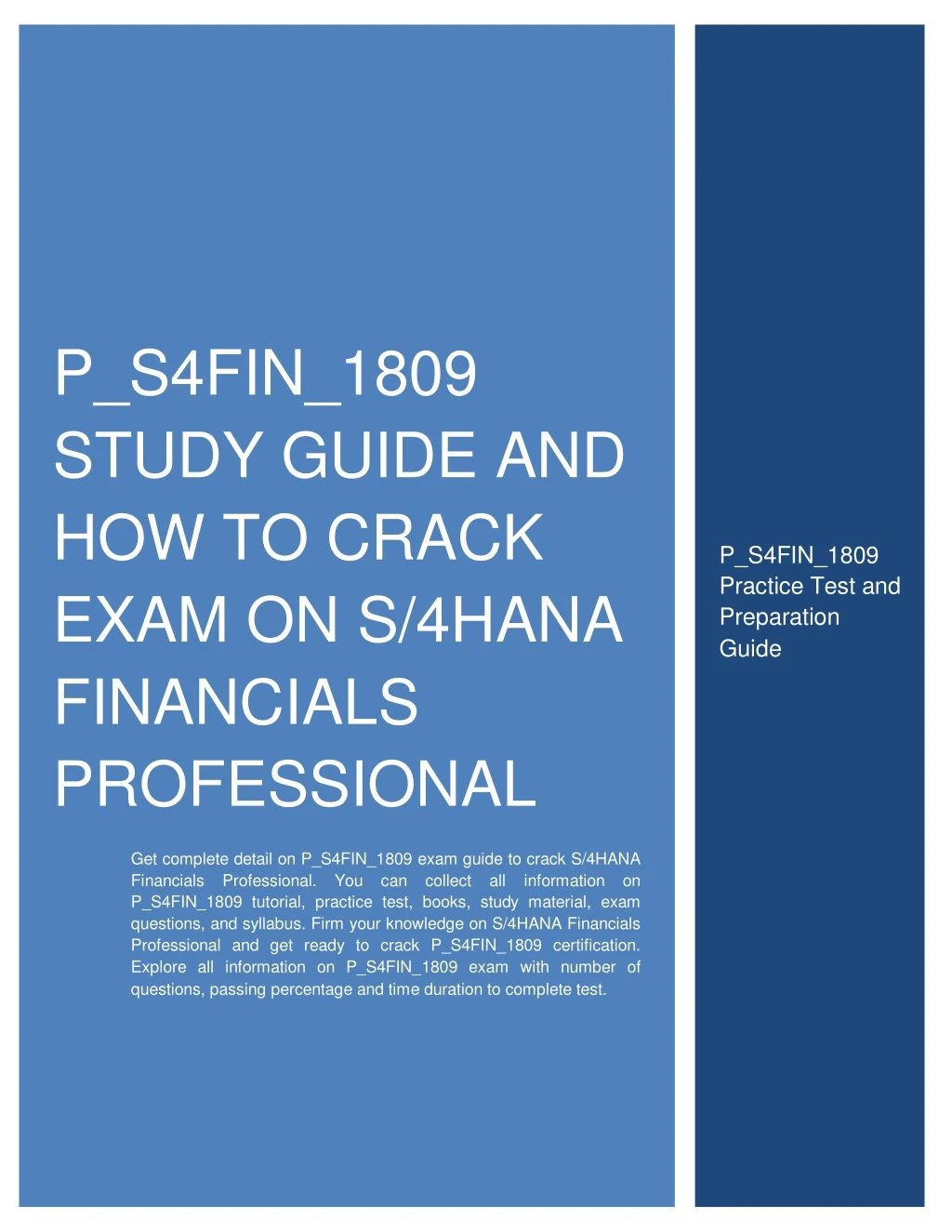 p s4fin 1809 study guide and how to crack exam