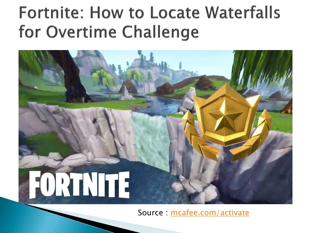 fortnite how to locate waterfalls for overtime challenge