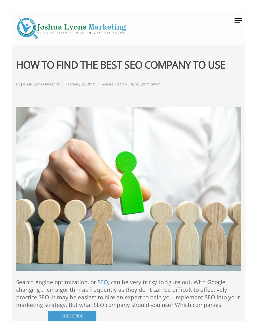 how to find the best seo company
