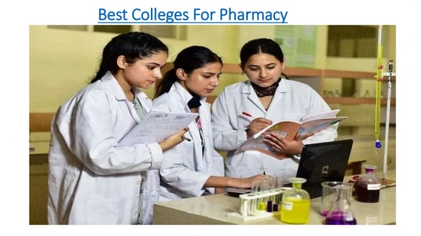 Best Colleges For Pharmacy