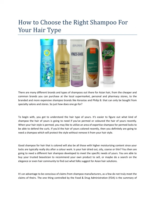 shampoo for dry hair
