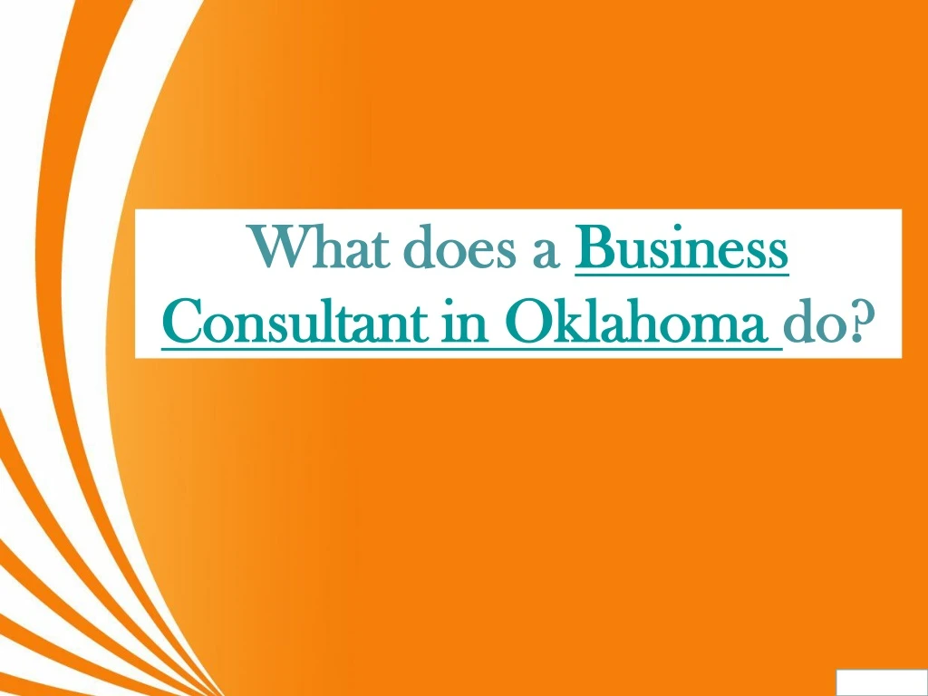 what does a business consultant in oklahoma do