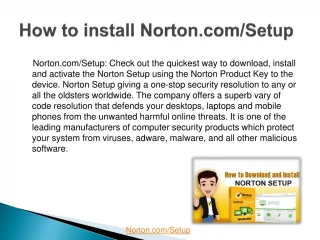 How to install Norton setup antivirus