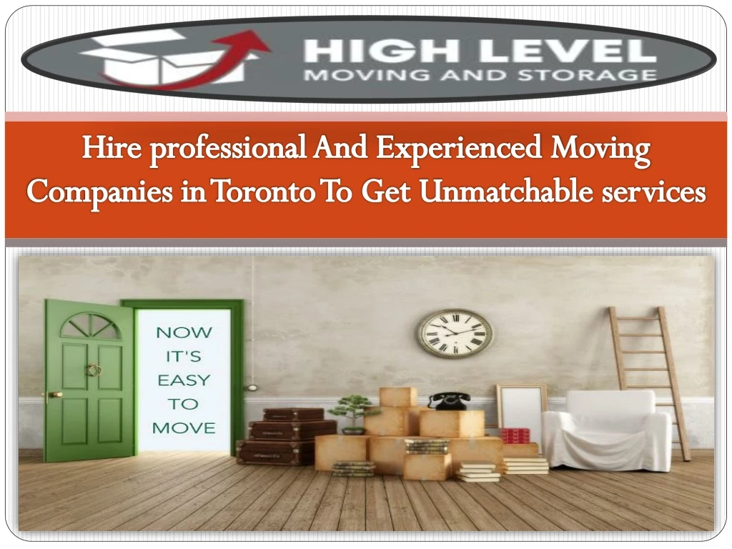 hire professional and experienced moving