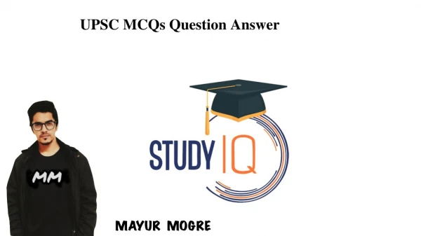 UPSC Current Affairs MCQs Question Answer Free PDF