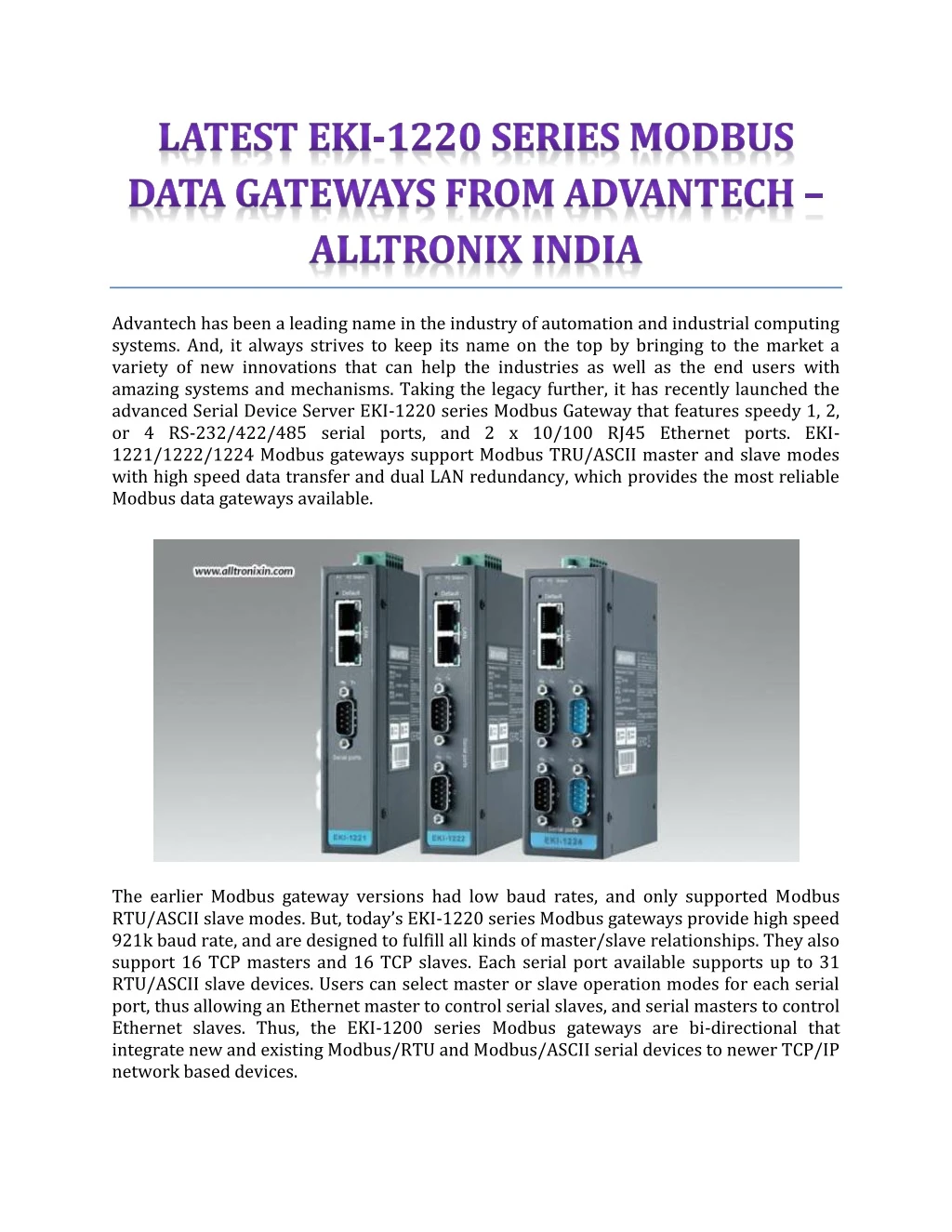 advantech has been a leading name in the industry
