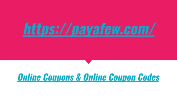 Online Coupons & Online Coupon Codes