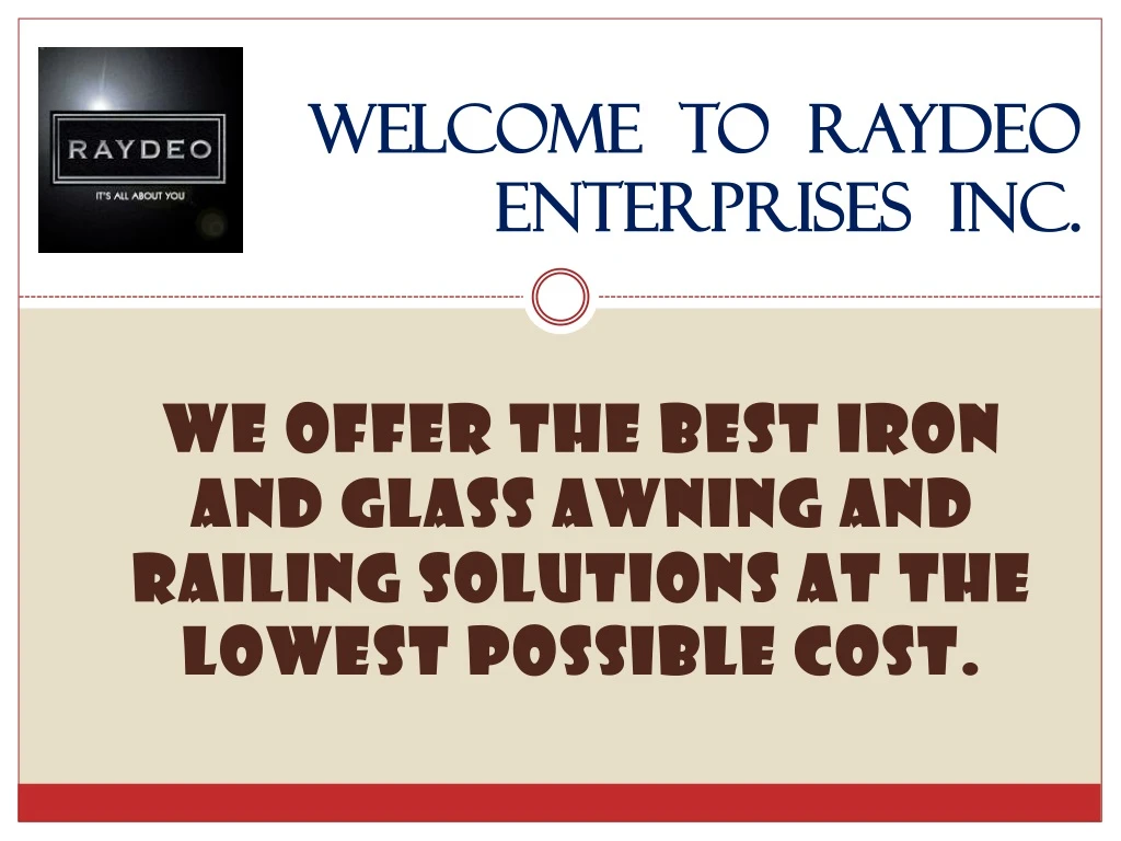 welcome to raydeo enterprises inc