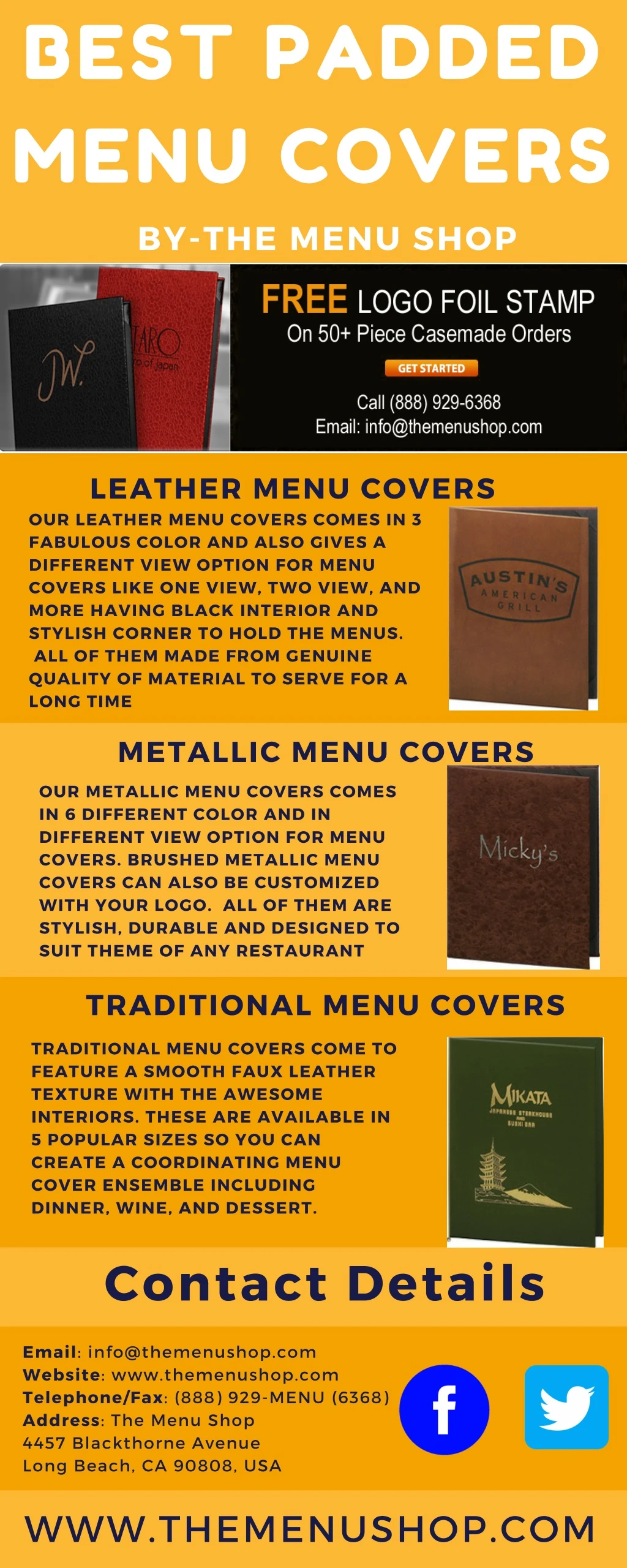 best padded menu covers